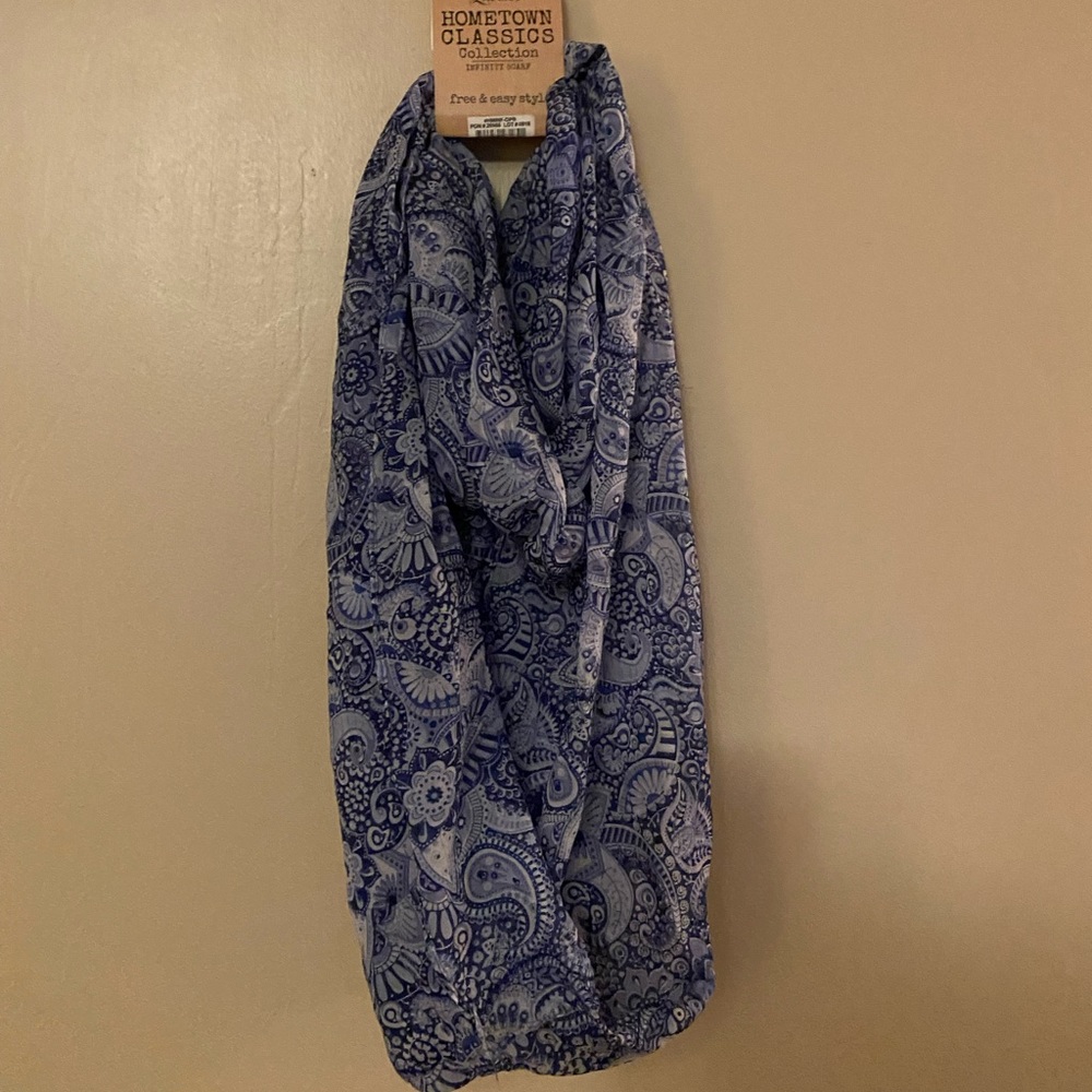 Blue Paisley Infinity scarf NTW